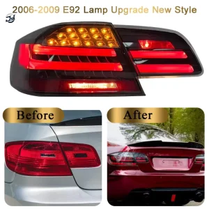 JY LED Rear Lamp for 3 Series E92/E93 Modern M4 Style OLED Look Tail Light Kit Plug Play 1 Year