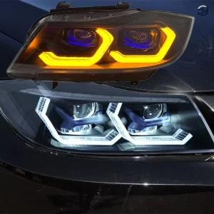 JY Professional 12V New LED Headlamp for 3 Series E90 (05-12) Advanced CSL Yellow DRL Laser Look Premium Automotive Lighting