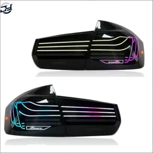 JY RGB LED Tail Lights for 3 Series F30/F35/M3/F80 App Control Multi-Color Dynamic Animation Plug Play Rear