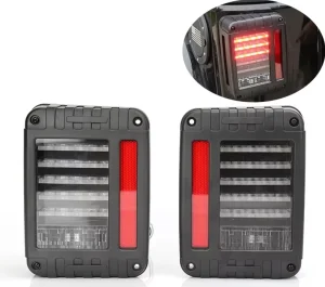 Jeep Wrangler JK/JKU LED Tail Lights With Rear Brake Turn Signal And Reverse Lighting Function Modification