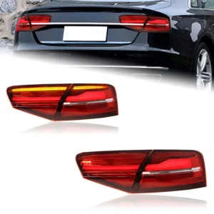 Junyo Car Tail Lights Upgrade Tail Light Accessories for Audi A8 LED Turn Signal Lights Factory