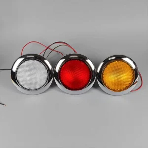 K-Lite LT138 Round Trailer Lorry Lamps 12V/24V IP65 Waterproof 100mm Plastic Tail Brake Direction Lights Universal Fitment