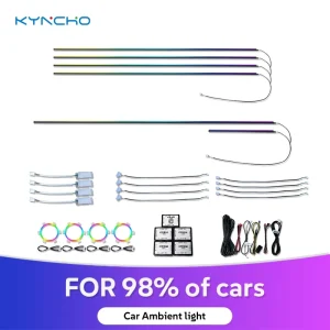 K3 K4 Universal Auto LED Symphony Flowing Car Ambient Light Smart Interior Compatibility LED Neon Lighting Lamp