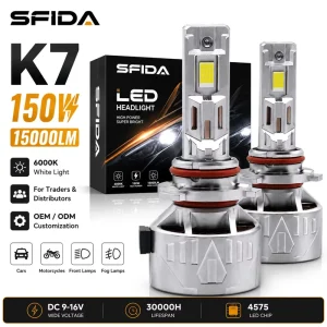 K7 Super Bright 150W 15000LM 6000K LED Headlight Bulb Universal Fitment 12V Retrofit Upgrade Lighting