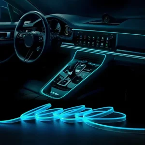 KEPUAI RGB LED Light Kit DIY Auto Decorative Fiber Optic Light Car Atmosphere Interior Water Resistant Lightweight Dimmable