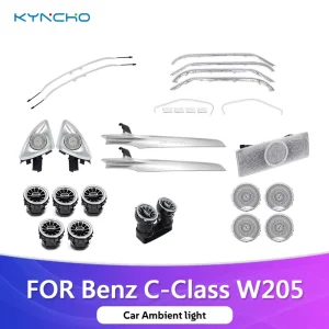 KYNCHO for Benz GLC X253 C Class W205 Ambient Light Kit Car Ambient Light LED Car Lights Interior Auto Interior Lighting