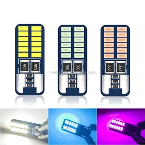 Kaidengzhe T10 3014 24smd 194 Led Chip Width Light Licence Plate Light Car Interior Light New Aluminum 12V Plug and Play 1 Year