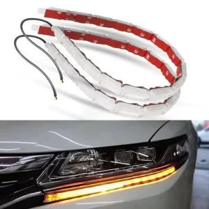 Kemauto L4539 Car Dual-color Flowing Daytime Running Lights 12V 10W 1-Year Warranty Retrofit Modification Universal Light