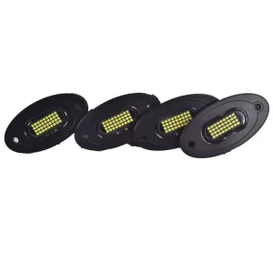 KingshowStar 36LED Max Aluminum Rock Light Kit White Underglow for Off Road Trucks ATVs UTVs SUVs