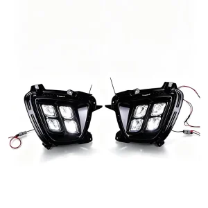 Korean Version American Version 4 LED Cool White Daytime Running DRL Fog & Driving Light 12 28V DC for Sorento