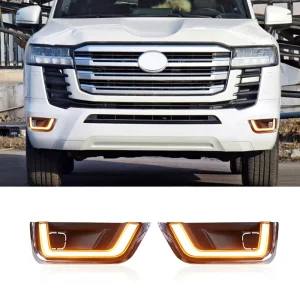 LC300 DRL LED Daytime Running Lamp for Toyota Land Cruiser ZX VX R LED Turn Signal Driving Light