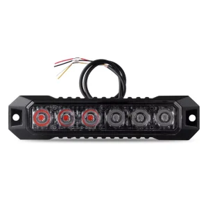 LED 06K Red/Blue 6W 12V LED Emergency Warning Beacon Hazard Flash Strobe Grille Deck Side Light