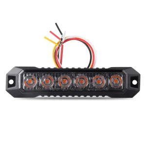 LED 06K Strobe Mini Grille Light Surface Mount Flashing Lamps IP65 Waterproof 6W for Truck Car Vehicle with DC 12-24V