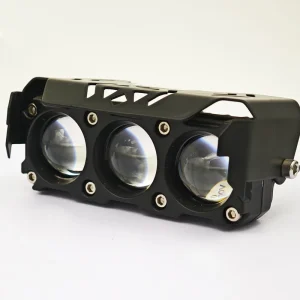 LED 3 Lens External Spotlight Yellow White Flashing 12V 80V Lamp Front Fog Lights for Motorbikes Motorcycle Lighting Systems