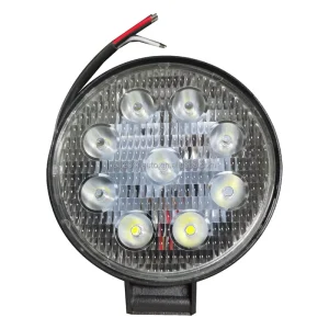 LED 9LED Round Work Light for Trucks Heavy Duty Vehicle Waterproof LED Work Lamp 12V 24V Off Road Car Auxiliary Light