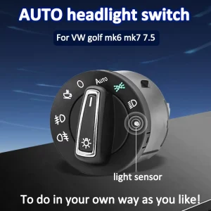 LED Auto Headlight Button Light Control Sensor Module for VW JETTA MK5 GOLF 6 7 GTI Tiguan Passat CC Beetle PASSAT B7 B6 Tuning