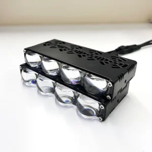 LED Auxiliary Lights with 4 Lens DRL Fan Driving Fog Work Light for Off Road Vehicles and Trucks New Car Light Accessories