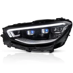 LED Bi-lens Headlight Assembly 12V for Mercedes S Class GLA A180L A200 GLC CLA One-touch Blue DRL Modified Auto Lamp 0 Day