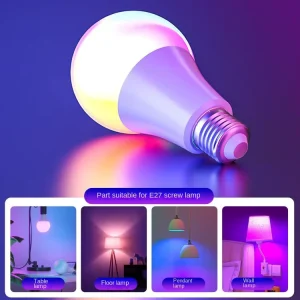 LED Bulb E27 Screw RGB Colorful Dimming Atmosphere Remote Control Memory AC CE Certified Hotel CRI 80 90