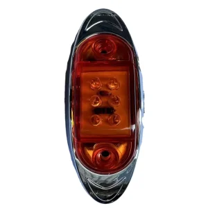 LED Bus Side Marker Light 12V 24V Black Chrome for Truck Trailer 100x40x23mm WJC S 003