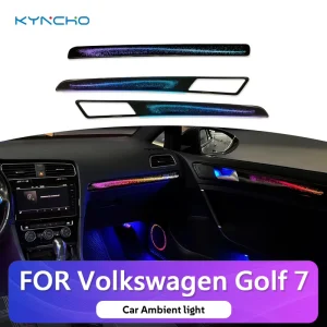 LED Car Ambient Light Kit for VW Golf 7 64 Colors RGB Bluetooth App Control Auto Interior Lighting OEM ODM