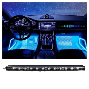 LED Car Dash Interior Ambient Guide Strip Lights Neon Atmosphere Lamp Decor