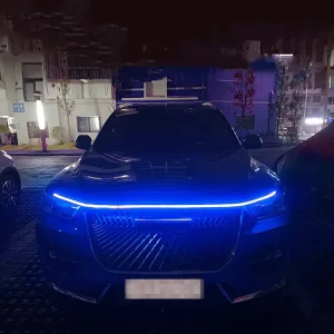LED Car Hood Lights Universal Headlight Strip Flexible Car Decorative Atmosphere Lamps DRL Auto Daytime Running Lights 12V