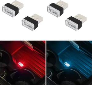 LED Car Interior Atmosphere Lamp Portable Auto Ambient Lighting Kit Universal Vehicle Interior Accessories for Most Cars