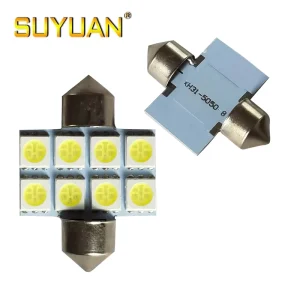LED Car Light C5W 12V 5W 31 36 39 41MM 5050 8SMD Automotive Parts LED Bulb for Reading Lights
