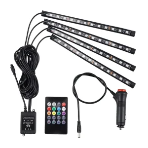 LED Car Light RGB Dream Color Chasing Strip Light Kit 4 PCS Waterproof Exterior Car Light APP Control Tuning Atmosphere Car