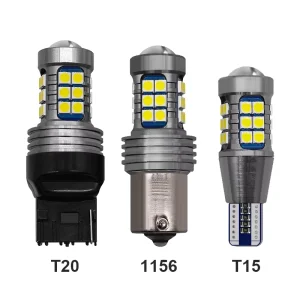 LED Car Reverse Brake Parking Bulb Turn Signal Light P21W BA15S 1156 1157 Bay15d 3030 27SMD Warning Indicator Lamp