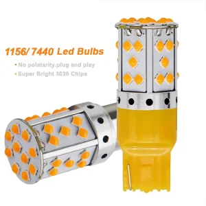 LED Car Turn Signal Brake Light Bulb 3030 35SMD S25 1156 BA15S BAU15S 1157 T20 7440 Canbus Reverse Tail Lamp 6500K