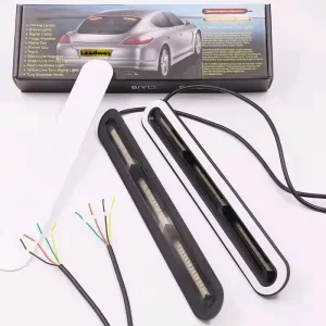 LED Car Turn Signal Light Marker Blinker Y Shape Waterproof Auto Dynamic Flowing Flashing Turning Running Lights for All Cars