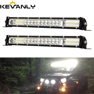 LED Car Work Light High Power Strobe Light Bar 40led 60led 80led 100led for Car White Color Off Road Driving Lights
