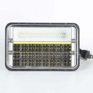 LED Car Working Lights square 5inches High Lowm Beam with Angel Ring 45w Led Work Lights Led square Projector Headlights for Car