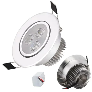 LED Ceiling Light Bulb 3W Recessed Downlight 110V-220V Spotlight Lamp Light Driver 3000-6500K Color Temperature Aluminum Cut-out