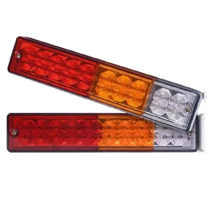 LED Combination Tail Light Brake Stop Tail Red+Amber+White Led Reverse Rear Lamp for Truck Trailer BrakeTail Light