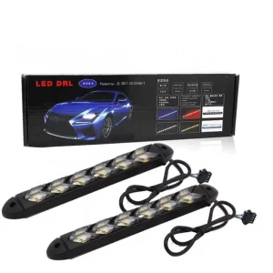 防水箭头 LED DRL 顺序转向灯 汽车白色前日间行车灯 琥珀色灯装饰灯