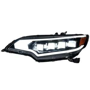 LED DRL Bi Projector Headlight Assembly Fit for Honda Fit Jazz Modified Turn Signal Head Lamp Parts