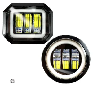 LED DRL Cuadrado De 30 W 灯组，兼容 12 V 灯组，适用于越野卡车、四轮驱动车、ATV、摩托车