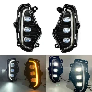 LED DRL Daytime Running Light Fog Lamps W Turn Signal for Toyota RAV4