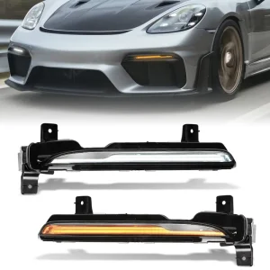 LED DRL Daytime Running Light for Porsche 718 Cayman Car Front Bumper Driving Lamp