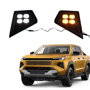 LED DRL Daytime Running Light for Toyota Hilux Travo Overland Turn Signal Lights Start up Animation Fog Lights