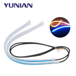 LED DRL Daytime Running Lights Turn Signal LED Strip Car Light Accessories Brake Side Lights Flexible Strip 12V