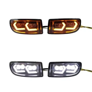 LED 日间行车灯 DRL 适用于丰田陆地巡洋舰 LC100 FJ100 转向灯 雾灯 启动动画