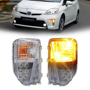 用于丰田普锐斯的 LED DRL 前保险杠汽车雾灯前照灯 LED DRL 日间行车灯