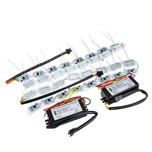 Flexible Crystal Angel Tears LED Strip Light With Turn Signal DRL Daytime Running White With Following Yellow Function