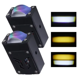 汽车聚光灯 LED 投影矩阵模块 DRL 行车雾灯 工作灯 双 LED 矩阵透镜 LED 格栅灯