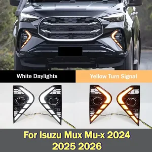 LED Daytime Running Light Front Fog Light Turn Signal Lamp for Isuzu Mux Car Accessories