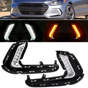 LED Daytime Running Lights Turn Signal Waterproof Lamps for Hyundai Elantra Car DRL
